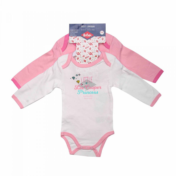 Picture of LC11323- COTTON LONG SLEEVE 2 BODYSUITS SET/GROWS
